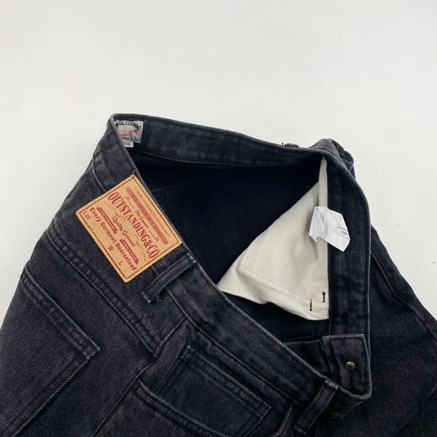 아웃스탠딩 흑청 블랙 데님 진 (34)