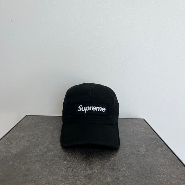 (OS) 슈프림 박스로고 캠프캡 모자 22FW 밀리터리 블랙
