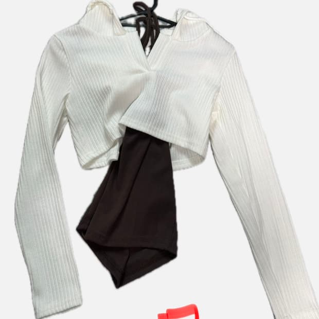 홀터넥 니트 세트