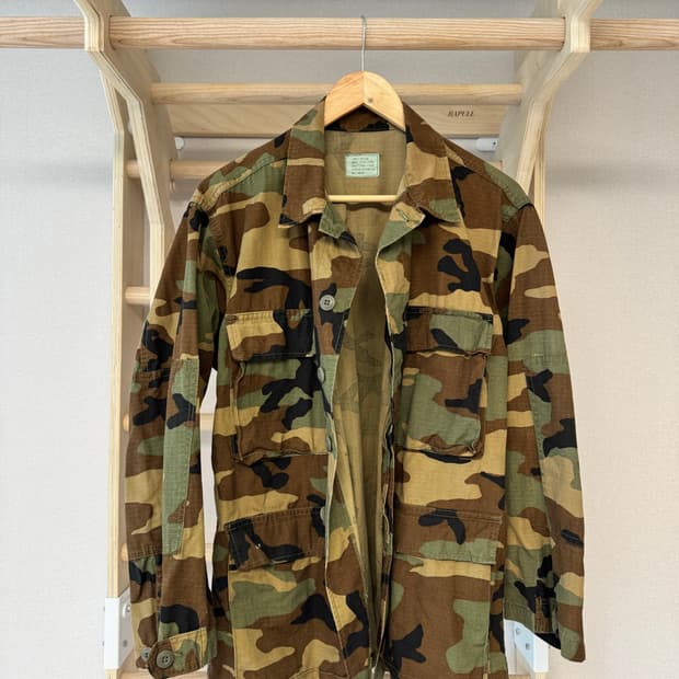 (103)미군 퍼티그자켓 우드랜드 전투복 야상 상의 스몰 레귤러