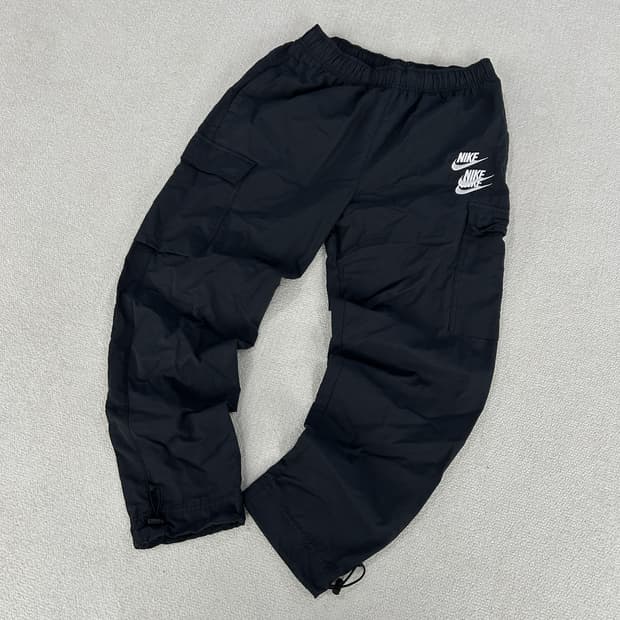 나이키 더블 스우시 카고 트레이닝 바지 블랙 m