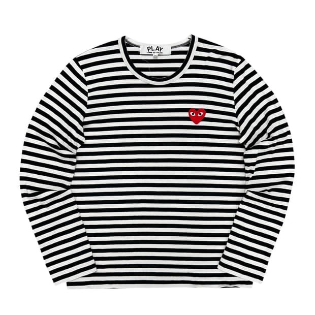 꼼데가르송 우먼스 스트라이프 보더티(M)