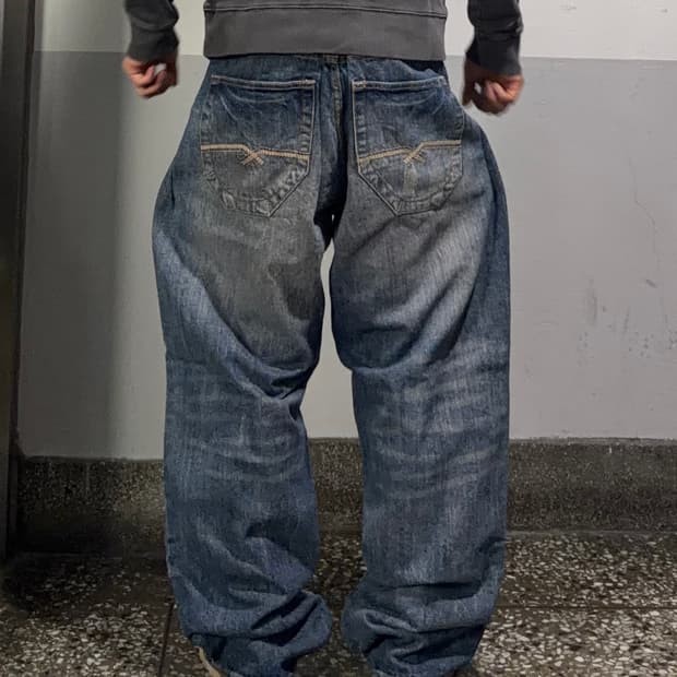 빈티지 자수 힙합팬츠