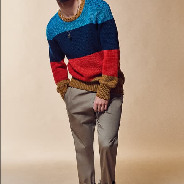 루이비통 멀티보더 크루넥 스웨터 XL 새상품급