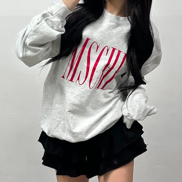 MSCHF 미스치프 그레이 스웻 셔츠 맨투맨(OS)