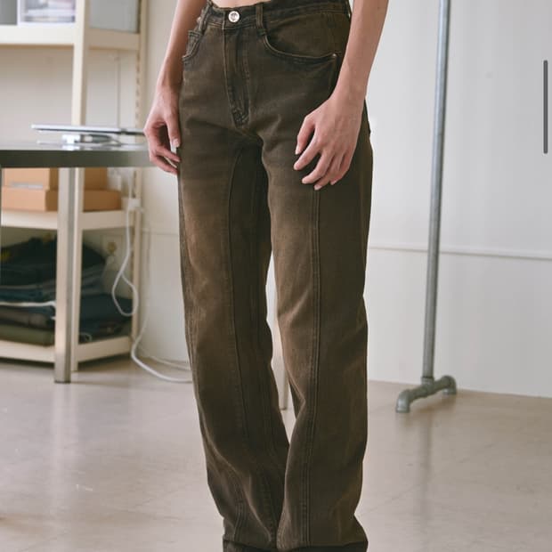 17end 라운드 진 브라운 M