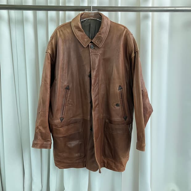 인터메조 양가죽 하프 코트