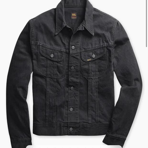 RRL lot271 데님 트러커 자켓 블랙 L