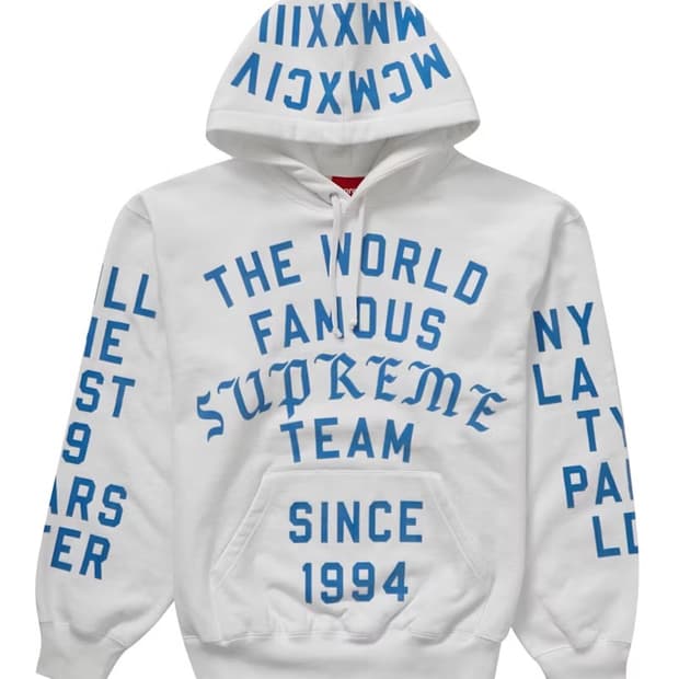 슈프림 팀플록 후드