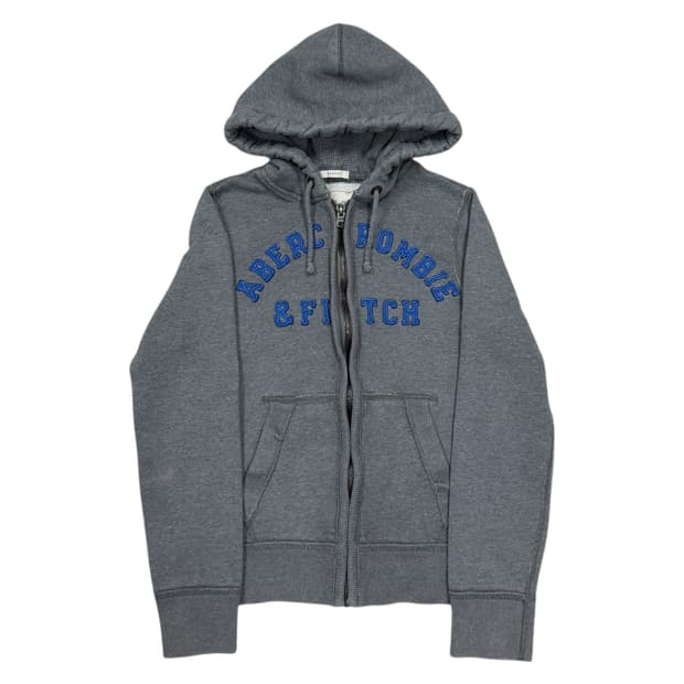 아베크롬비 스펠로고 Y2K 기모 후드집업 자켓 그레이 S