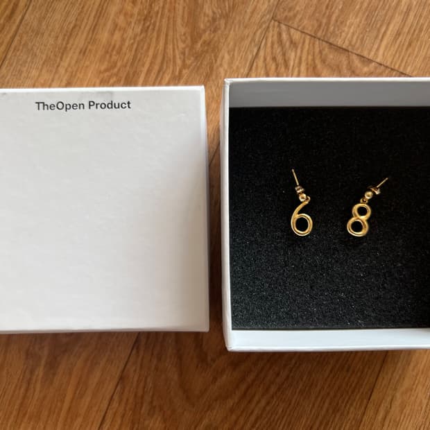 더오픈프로덕트 숫자 귀걸이 2개
