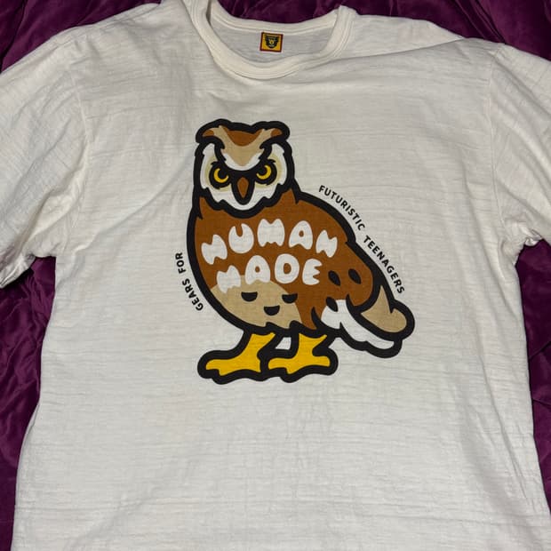 휴먼메이드 부엉이 그래픽 반팔 티셔츠 3XL