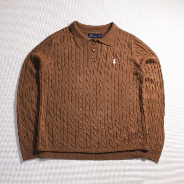 Polo 폴로 랄프로렌 베이지 케이블 니트 