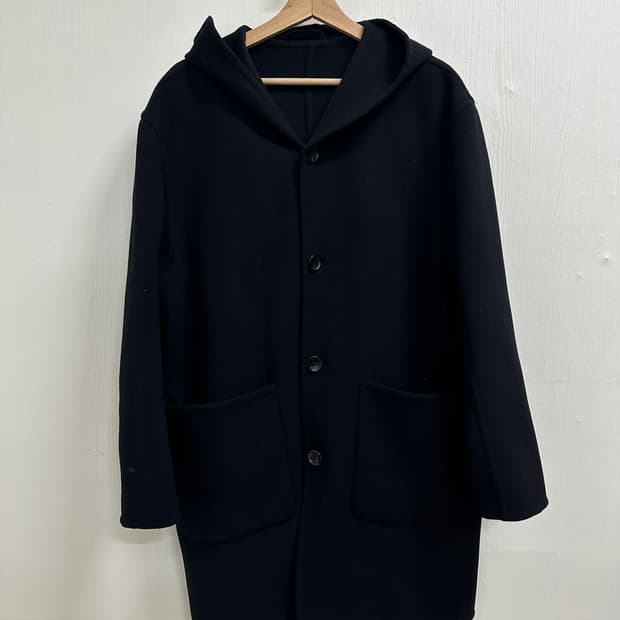 TI FOR MEN 캐시미어 후드 코트 블랙 L