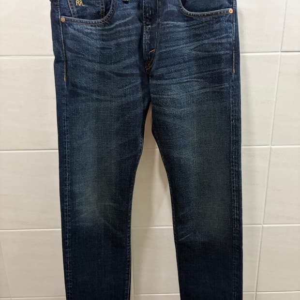 RRL 더블알엘 하이슬림 베이뷰 셀비지 데님