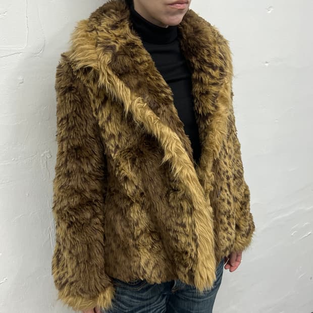 빈티지 페이크 퍼 자켓