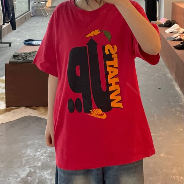 나이키 스페이스 잼 레드 하프 반팔 H2406