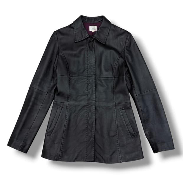 JPN 쉽스킨 양가죽 플럼 스티치 레더자켓
