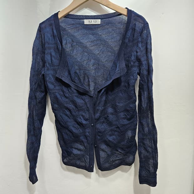 SJSJ 시스루 네이비 가디건 90