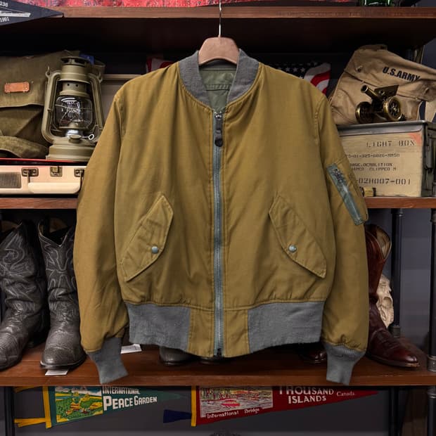 90s 알파 인더스트리 리버시블 플라이트 MA1 밀리터리 봄버 자켓