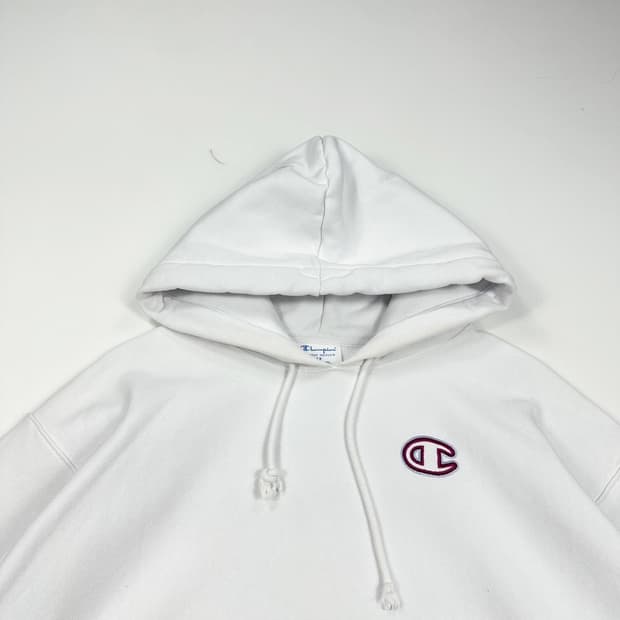 챔피온 리버스위브 백로고 화이트 후드티 (3XL)