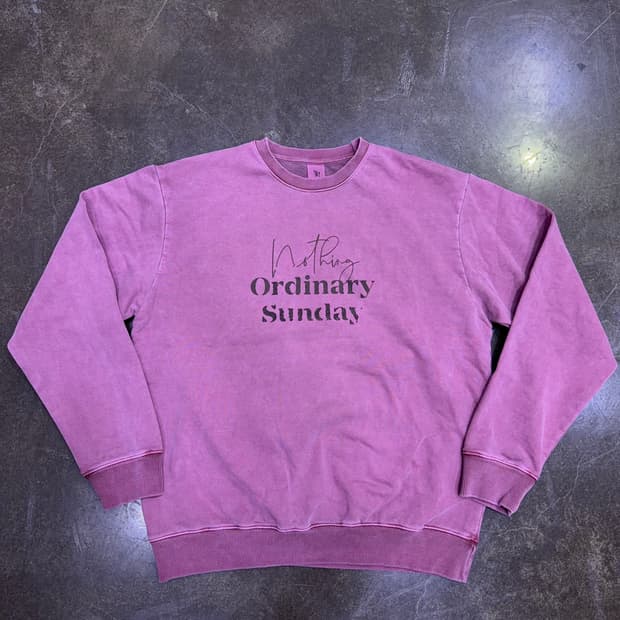 NOS7 손흥민 오디너리 선데이 빈티지 가먼트 다잉 맨투맨 M