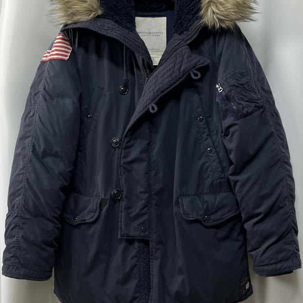 폴로 랄프로렌 N3B 플래그 덕다운 스노클 필드 파카