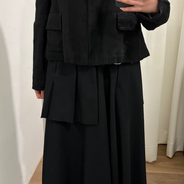 Ribbon Closing Wide Jacket