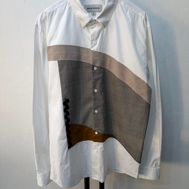 정품) 솔리드옴므 패치워크 셔츠 50(105)
