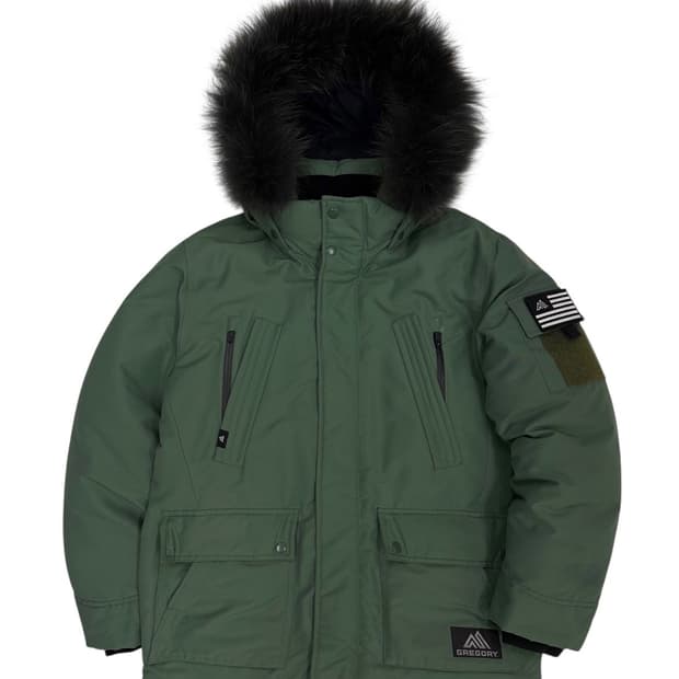 그레고리 덕다운 패딩 카키그린 (M) 