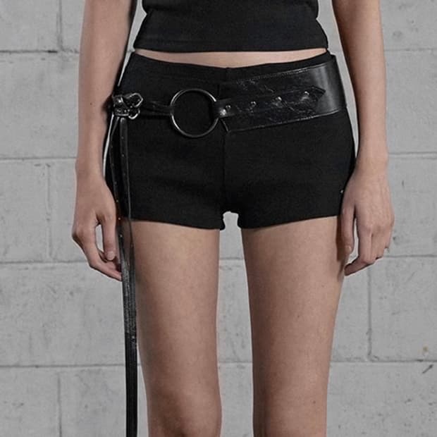 보헤미안서울 보헴서 BASIC RIBBED SHORTS, BLACK