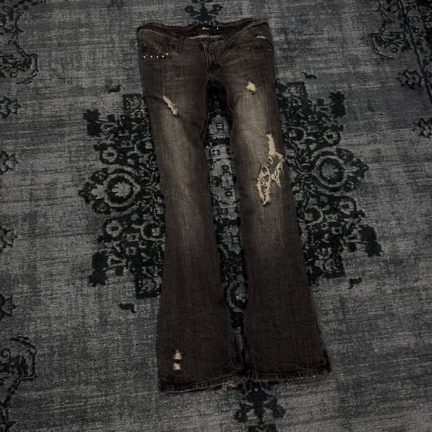 Midas 00s archive distressed boots cut d