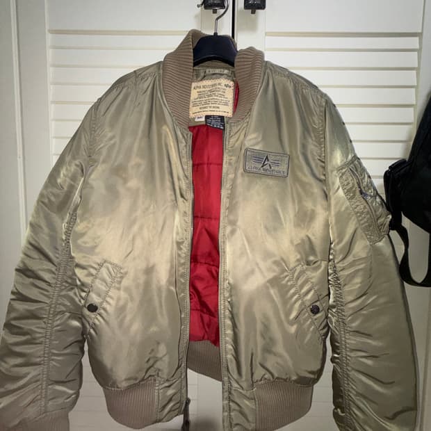 알파인더스트리 빈티지 ma-1 라이트 카키