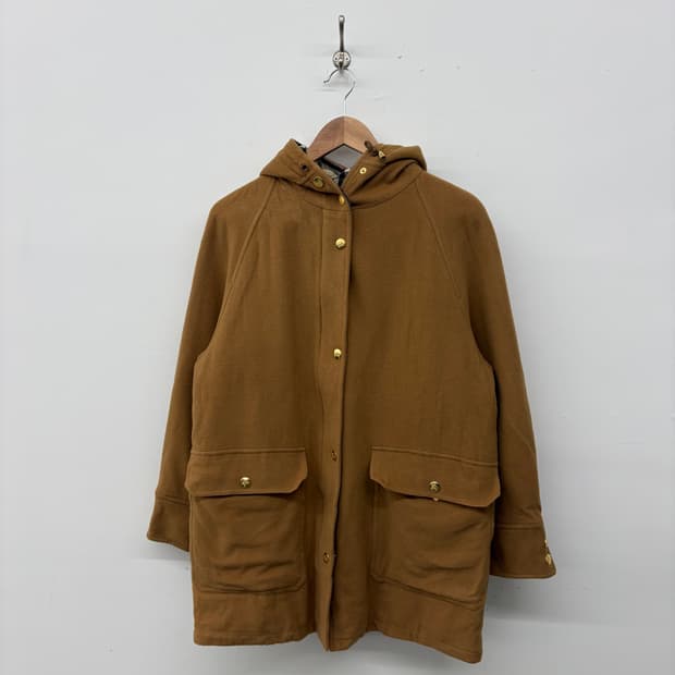 버버리 브라운 후드 코트 여/M
