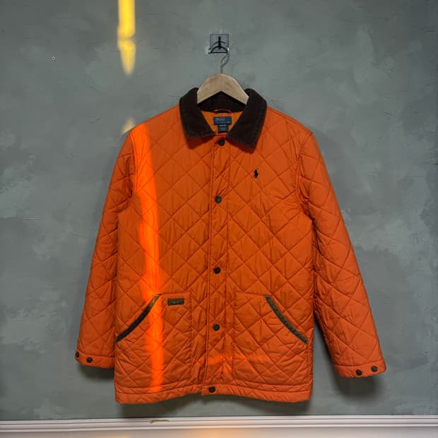 폴로 랄프로렌 퀄팅 경량패딩 오렌지