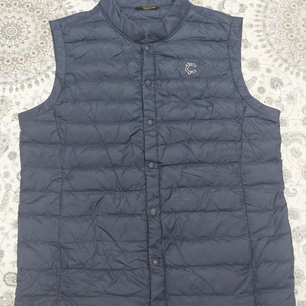 루이까스텔 골프 네이비 덕다운 경량 패딩조끼 95