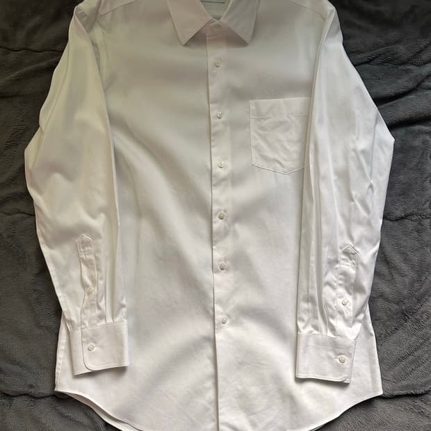 유니클로 슈퍼 논아이론 셔츠 화이트