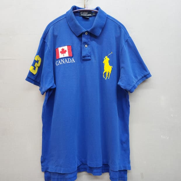 폴로 랄프로렌 빅포니/캐나다 자수 반팔카라L~XL