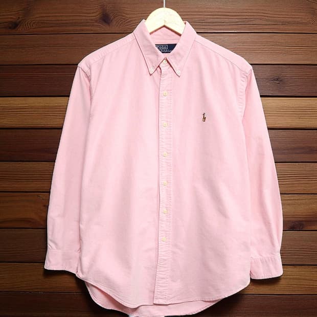 100~105)POLO 폴로 옥스퍼드 긴팔 셔츠 1990s 신한인터내셔널