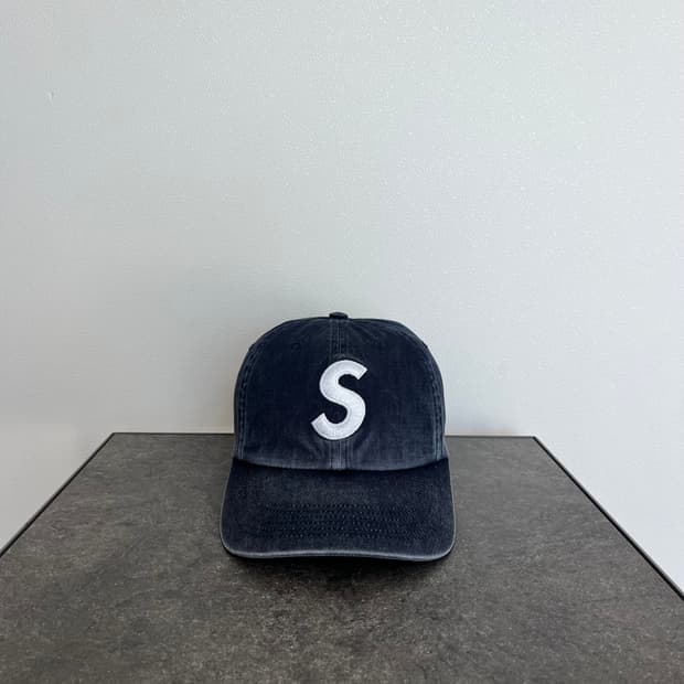 (OS) 슈프림 S로고 볼캡 모자 23FW 피그먼트 네이비