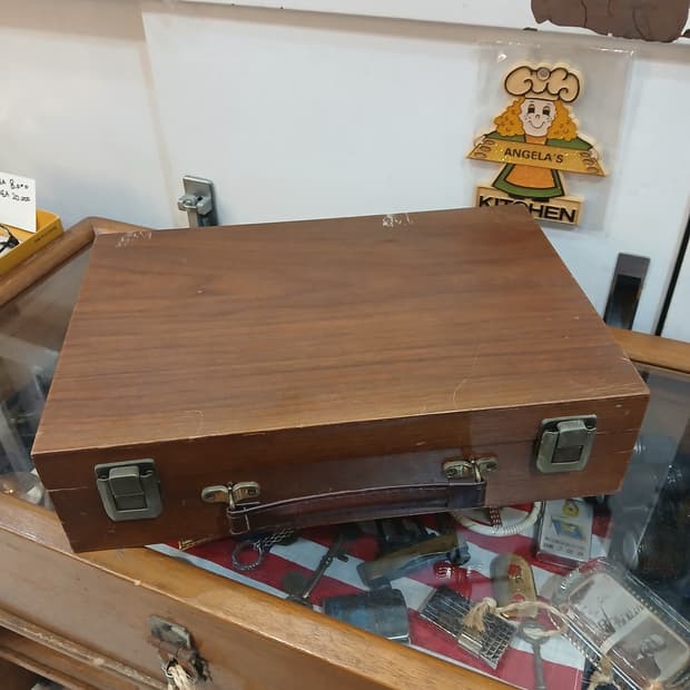 80년대 빈티지 미국 카지노칩 보관 나무박스 