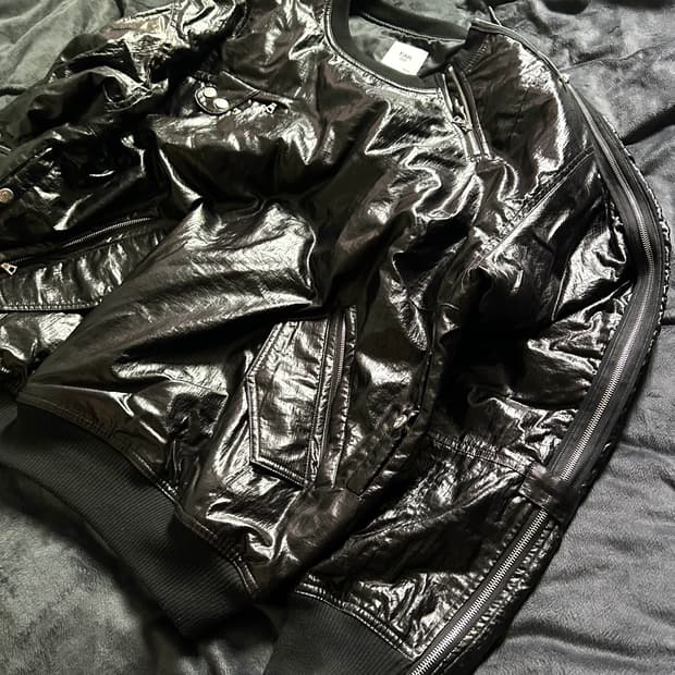 Flight Nylon Bomber Zip Sweat Shirts