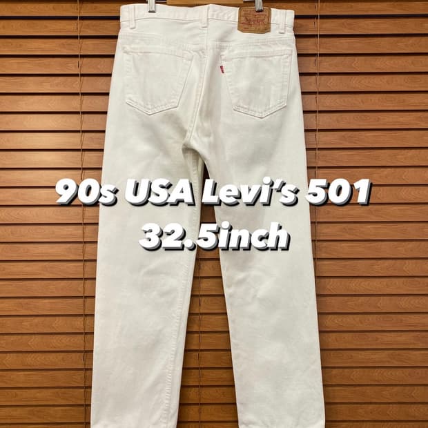90s USA 빈티지 리바이스 501 화이트진 