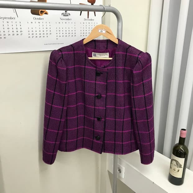 지방시 라운드 울 트위드 자켓