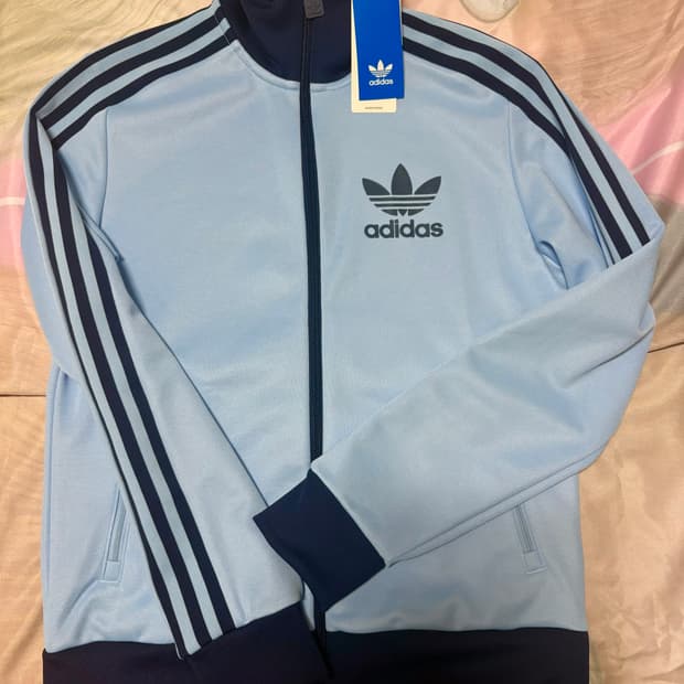 아디다스 베켄바우어 트랙탑 클리어 스카이 S 새 제품
