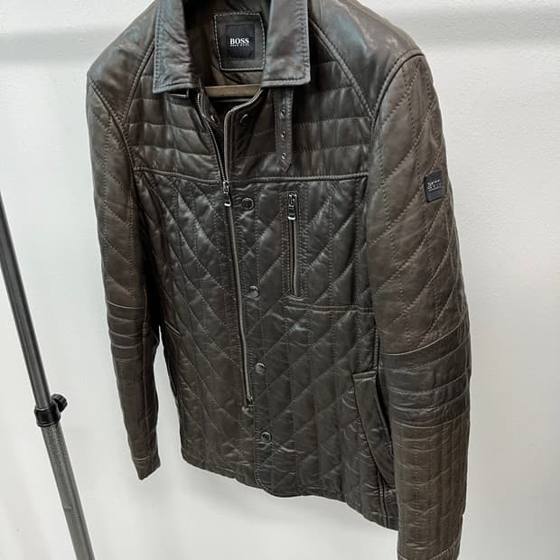 105) 보스 레더 퀼팅자켓 