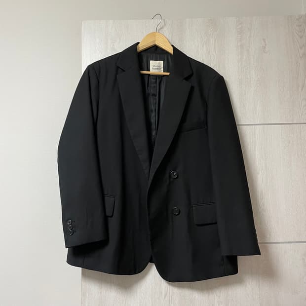 스튜디오톰보이 블랙 오버핏 자켓