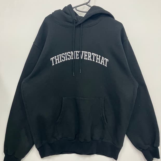 디스이즈네버댓 아치 로고 후드티