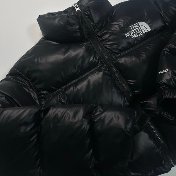 노스페이스 눕시 700 숏패딩 유광