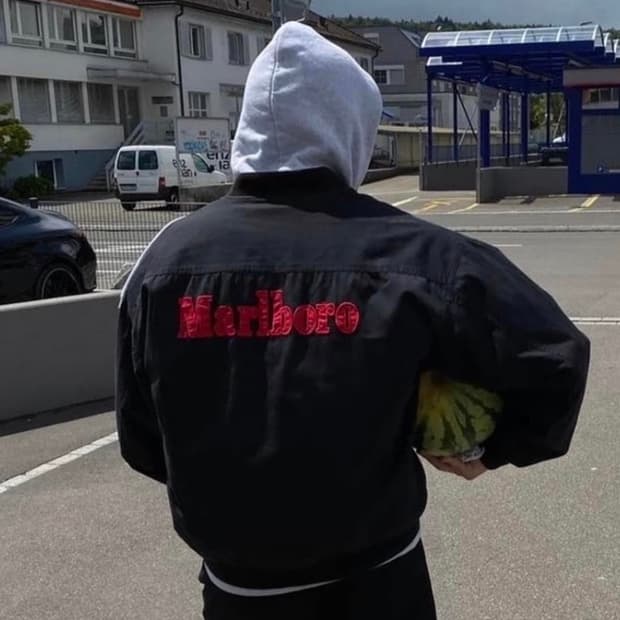 (XL) 90s 빈티지 말보로 리버시블 봄버 자켓